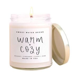 Warm and Cozy Soy‎ Candle - Clear Jar - 9 oz